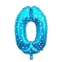 Balao Numero 0 Azul 16 Polegadas