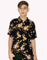 Camisa Masculino Guess Mystic Flower Eco Mangas Cortas