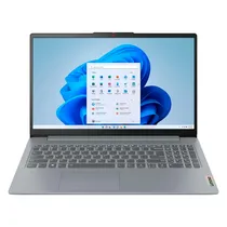 Notebook Lenovo Ideapad Slim 3 82XM00LMUS 15.6" AMD Ryzen 7 5825 512GB SSD 16GB Ram Touch - Cinza