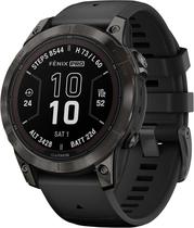 Relogio GPS Garmin Fenix 7 Pro Sapphire Solar 010-02777-10 - Carvao Cinza DLC Titanio