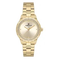 Relogio Analogico Feminino Daniel Klein DK.1.13897-4 Premium Ladies / Pulseira de Aço Inoxidável - Dourado