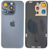 Tapa Tarsera iPhone 15 Pro Azul c/Flex NFC