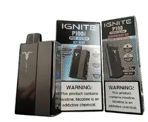 Pod Descartavel Ignite P100 Kit Metalic Gray - Menthol