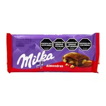Barra Chocolate Milka Ao Leite com Amêndoas Inteiras 155G