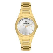 Relogio Analogico Feminino Daniel Klein DK.1.13900-4 Premium Ladies / Pulseira de Aço Inoxidável - Dourado
