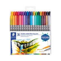 Marcador Rotulador Staedtler Double-Ended Fibre-Tip Pens 3200 TB36 36 Unidades