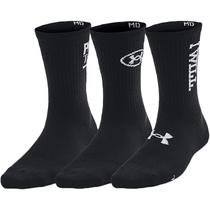 Meias Under Armour Masculino Essential Mid Crew M Preto 3 Pares  1382942-001