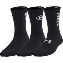 Meias Under Armour Masculino Essential Mid Crew M Preto 3 Pares – 1382942-001