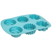Forma de Silicone com 6 Cavidades Florais