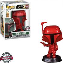 Funko Pop Star Wars Mandalorian Boba Fett Red Chrome *Ex* 462