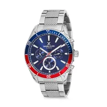 Relógio Analógico Masculino Daniel Klein Exclusive DK12134-6 - Prata e Azul