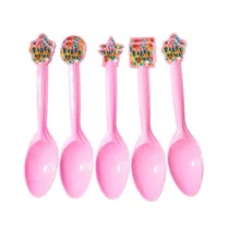 Colheres Descartaveis para Festa Party Favlors Party Time 10PCS