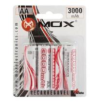 Pilha Mox AA Recarregavel 3000 Mah - 4 Unidades