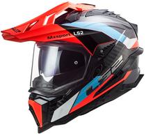 Capacete para Moto LS2 Explorer MX701 - Tamanho XXL (63-64) - Laranja/ Preto