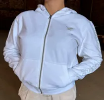 Moleton American Eagle Con Zipper Blanco