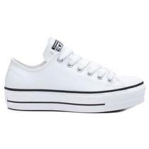 Tenis All Star Converse Chuck Taylor Platform Feminino Couro Branco CT09830001