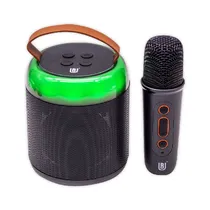 Mini Speaker / Caixa de Som Ur US-03 Portatil com Microfone / Bluetooth / Aux / TF / Recarregável - Preto