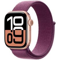 Apple Watch Series 10 42MM GPS MWWK3LW/A Aluminum Rose Gold/Sport Loop Plum