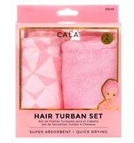 Cala Hair Turbant Set - Geometric/Pink