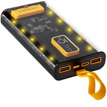 Carregador Portatil Satellite A-PB410004 10.000 Mah 2 Saidas USB e USB-C - Transparente/Preto/Amarelo