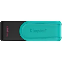 Pen Drive de 128GB Kingston Datatraveler Exodia s DTXS USB 3.2 - Preto/Verde