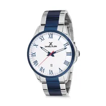 Relógio Analógico Masculino Daniel Klein Premium DK12135-5 - Prata e Azul Escuro