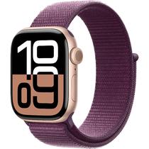 Apple Watch S10 Caixa de Aluminio Rose com Pulseira Loop Em Cor Plum 46 MM MWWV3LW/A