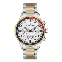 Relogio Analógico Masculino Daniel Klein DK.1.12732-5 Exclusive Gents / Pulseira de Aço Inoxidável - Prata/Dourado