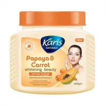 Esfoliante Facial e Corporal Karis Naturals Papaya Carrot Brightening Clarifying 600G
