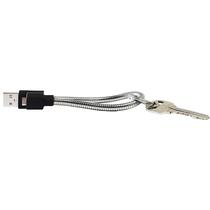 Cabo Fuse Chicken USB-Microusb Titan 22CM Aco Flexivel de Camada Dupla - Prateado