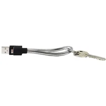 Cabo Fuse Chicken USB-Microusb Titan 22CM Aço Flexível de Camada Dupla - Prateado