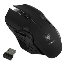 Mouse Set Gamer King Fight Wireless 6 Bot. - Black