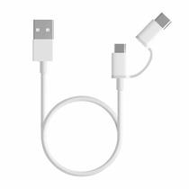 Cabo Xiaomi SJX01ZM 2 In 1 USB-C A Micro USB / USB Macho 30CM - Branco