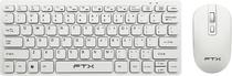 Teclado e Mouse Sem Fio FTX FTXGK03 - Branco (Portugues)