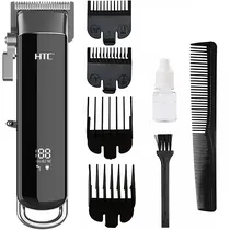 Máquina de Cortar Cabelo HTC AT-768 Recarregável - Preto/Prata
