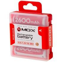 Pilha Recarregavel AA Mox MOB4AA26 de 2.600 Mah 1.2V - 4 Unidades