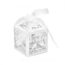 Caixas de Lembrancinhas para Festa Passaros T06 Branco