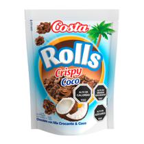 Chocolate Costa Rolls com Mix Crocante Sabor Coco Pacote 80G