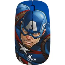 Mouse Wireless Xtech XTM-M340CA Capitan America 1600 Dpi Ajustável/4 Botões - Azul