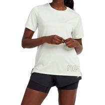 Camiseta New Balance Feminino Poly Tee Sport Essentials s Branco - WT43207NUM