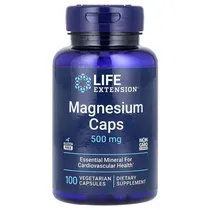 Life Extension Magnésio 500MG 100 Cápsulas | Óxido + Citrato + Succinato