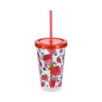 Vaso Acrilico Con Pajita KPM 025660 600ML Surtido