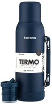 Garrafa Térmica Terrano 1L com Base de Silicone - Azul Navy