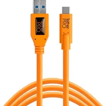 Cabo USB-A para USB-C Tether Tools Tetherpro 5 GBPS para Câmera - Laranja 4.6 Metros (CUC3215-Org)