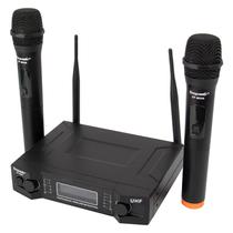 Microfone Sem Fio Ecopower EP-M206 / 2 Mic + Base