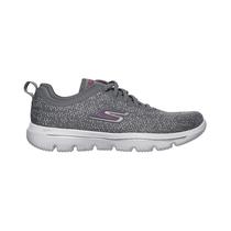 Tenis Skechers Feminino Gowalk Evolution Ultra Cinza/Rosa 15736GYPK