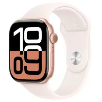 Apple Watch S10 MWWU3LW/A Aluminium Case 46MM Rose Gold - Sport Band Starlight M/L