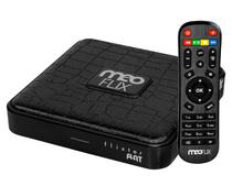 Receptor Meoflix Flixter Flat Iptv/ Vod/ 4K/ 1GB Ram/ 16GB/ Wifi/ Bluetooth / Android -Preto