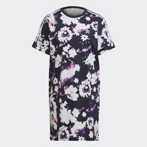 Vestido Femenino Adidas Floral Mangas Cortas