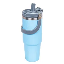 Copo Térmico com Alça Dobrável 750ML - Azul